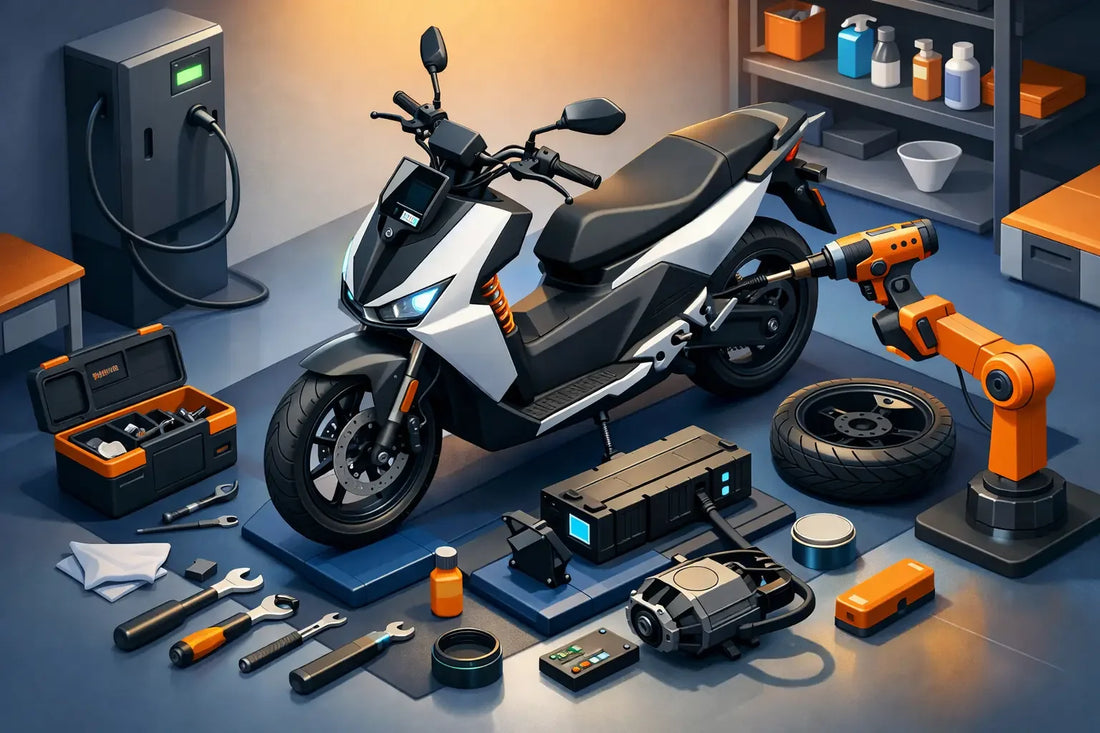 Mantenimiento de motocicleta eléctrica fácil