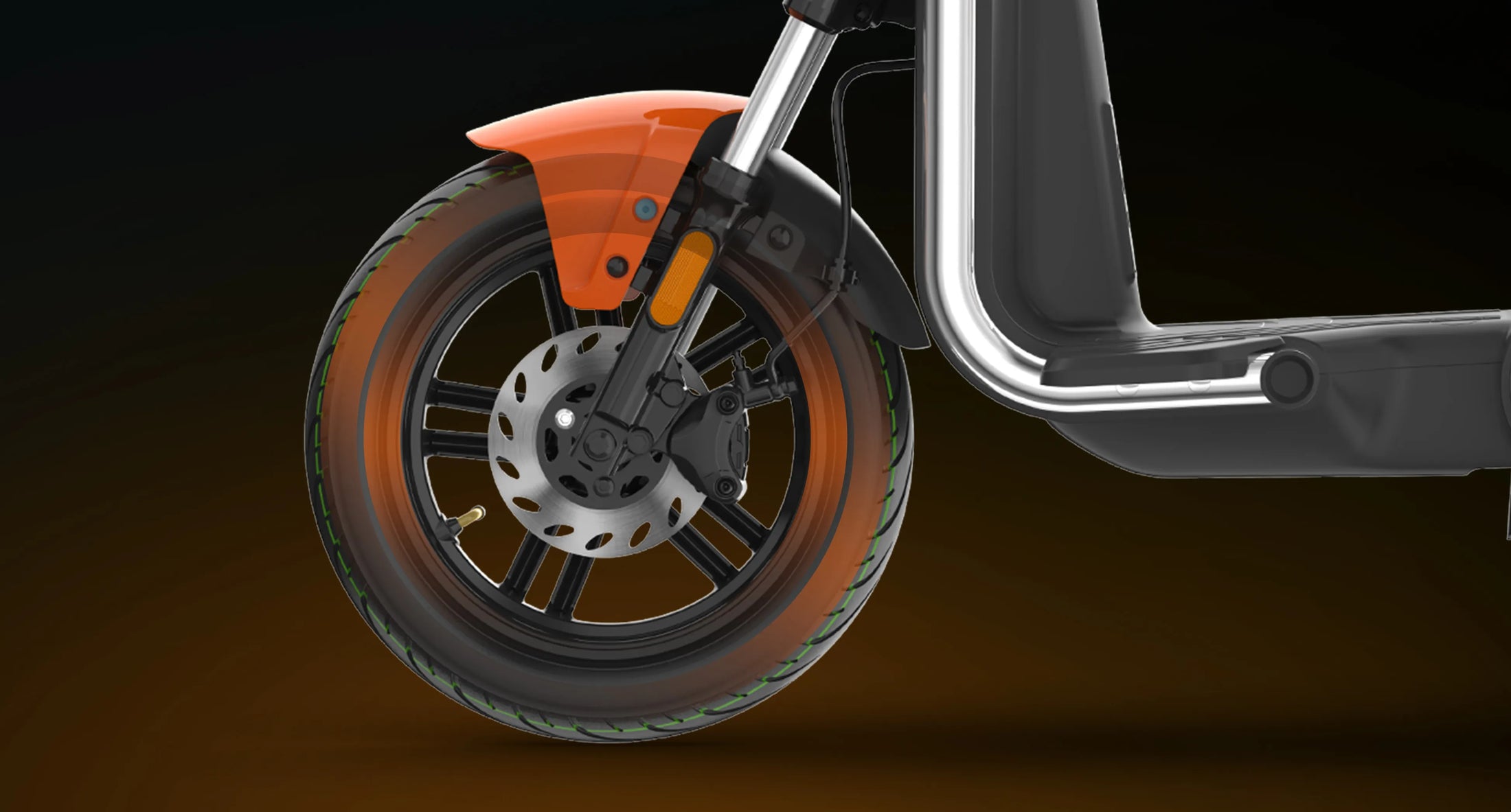 Frenos de disco delanteros de 170 mm y traseros de 180 mm Neumáticos de 12 pulgadas